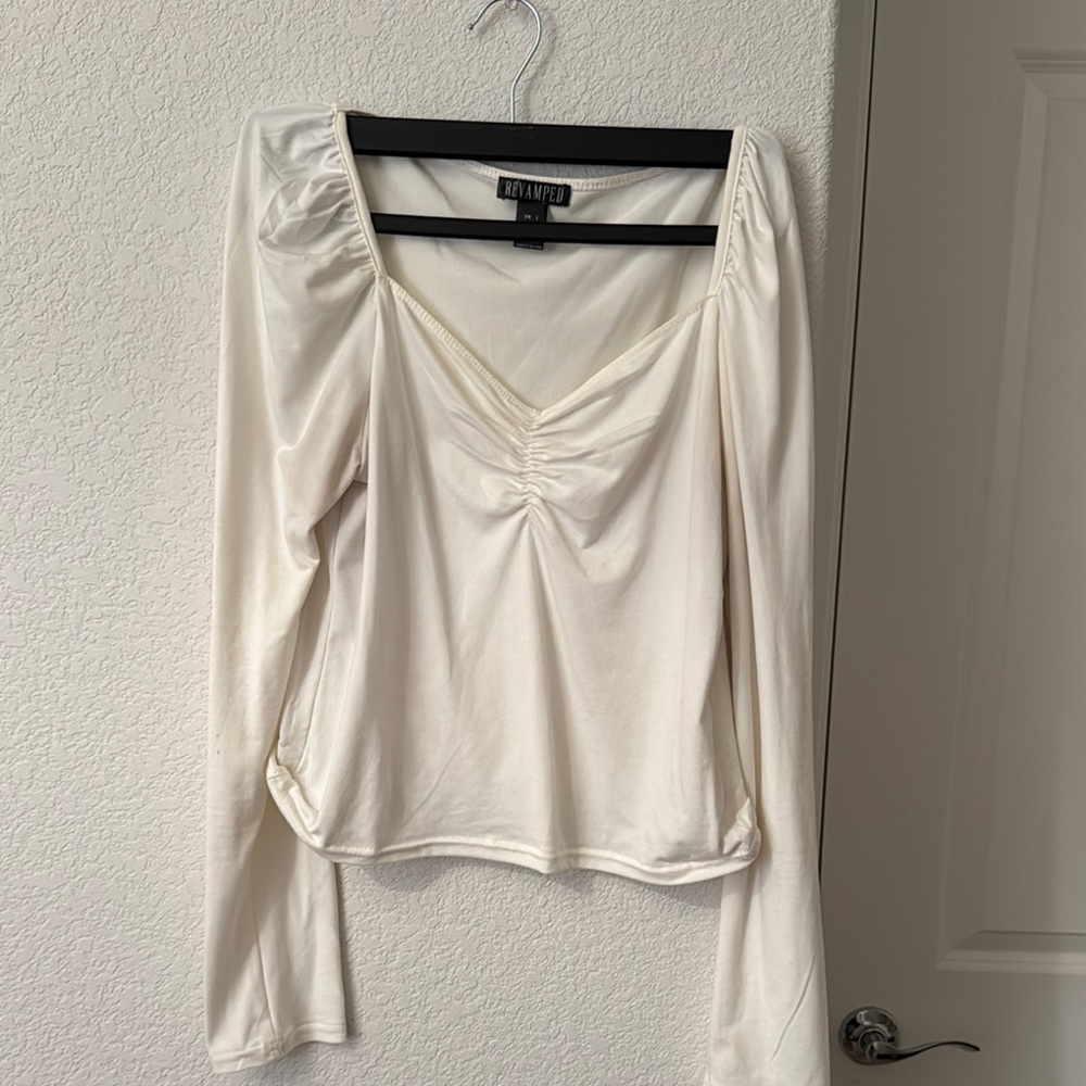 Brandy Melville Cream Long Sleeve Top